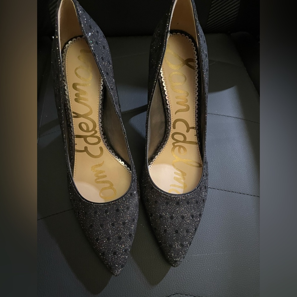 Sam Edelman Hazel Metallic multi dot pump with sparkle-8 NWT